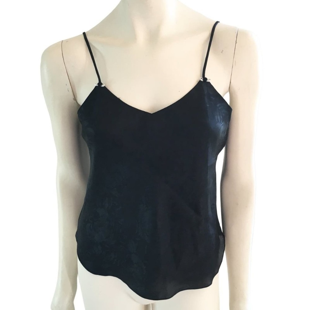 Vintage Black Satin Camisole